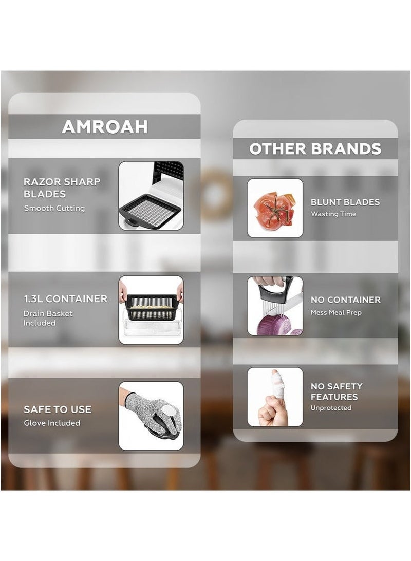 Bukela 25 in 1 Vegetable Chopper, 12 Blades Multifunction, Kitchen Veggie Cutter Food Chopper with Container Slicer Grater Spiralizer for Onion Potato Carrot Egg Cucumber Tomato Garlic - Image 2